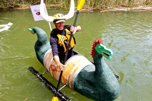 Zinfest Barrel Boat Regatta Winner Tim Holdener of Macchia