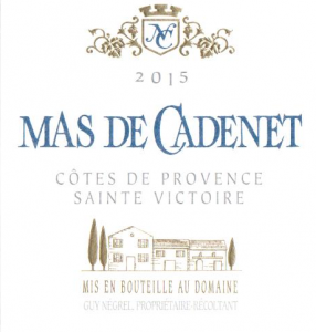 étiquette Mas de Cadenet Rosé 2015