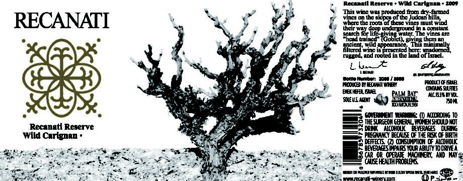 2013 Recanati Reserve Wild Carignan Judea Hills