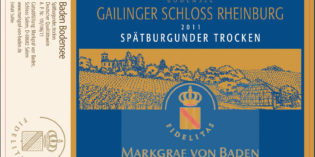 2011 Markgraf von Baden Gailinger Schloss Rheinburg Bodensee Spatburgunder Trocken