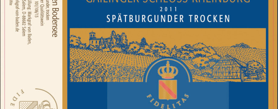 2011 Markgraf von Baden Gailinger Schloss Rheinburg Bodensee Spatburgunder Trocken