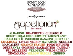 BONNY DOON VINEYARD PRESENTS ‘GRAPETIONARY A-Z’